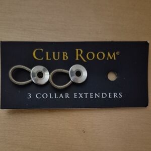 2 For $12 Club Room Black Collar Extender Pack with Silver Rings